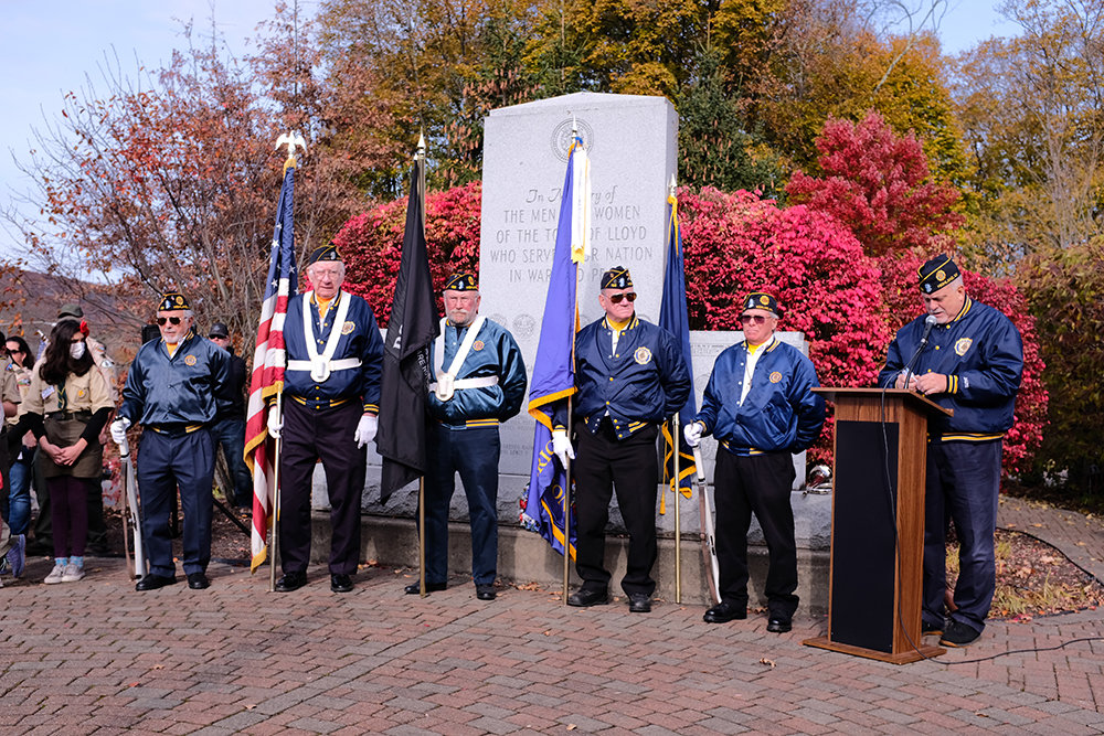 Lloyd American Legion Commander Terry Elia led this year’s ceremony on Veterans Day